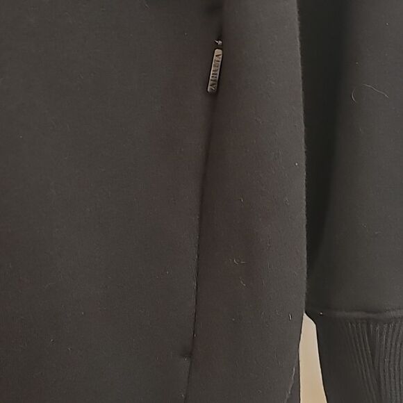 Athleta Cozy Karma Asymmetrical Neckline Sweatshirt Dress Black Size XXS - Picture 6 of 16